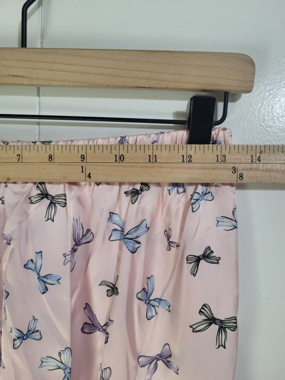 Victoria's Secret M Vintage y2k Satin Pajama Set Pink Bows Ruffles Girly Feminin - Picture 8 of 8